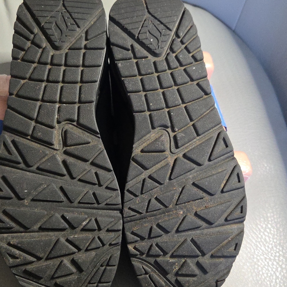 Skechers Womans Black Lace-Up Sneakers - Picture 3 of 5